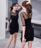 レース フリル セクシー 宴会 二次会 着回しミニドレスキャバドレス XY2-MLS3633A