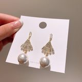 シルバーポストパールイヤリング   YN3028