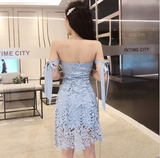 レディースワンピース 二次会ドレス キャバ キャバドレス ペプラム 結婚式 レースワンピースDZ22013