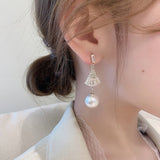 シルバーポストパールイヤリング   YN3028