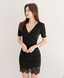 レース ミニドレス キャバドレス セクシー  谷間魅せ LT2-ZED886252BH506