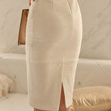 ワンピカット スリーブ クラブドレス 七分袖 タイト ひざ丈 レディース XY2-ZRD887313E