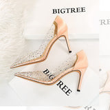 透明 キラキラ セクシー 美脚効果 高見え ハイヒール パンプス MY5019