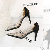 透明 キラキラ セクシー 美脚効果 高見え ハイヒール パンプス MY5019