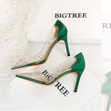 透明 キラキラ セクシー 美脚効果 高見え ハイヒール パンプス MY5019