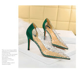 透明 キラキラ セクシー 美脚効果 高見え ハイヒール パンプス MY5019