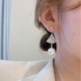 シルバーポストパールイヤリング   YN3028