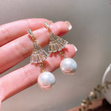 シルバーポストパールイヤリング   YN3028
