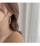 メタルチェーンタッセルロングピアス YN3030