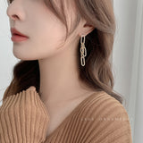 メタルチェーンタッセルロングピアス YN3030