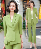 【6色】キャバスーツ エレガント 気質 非対称 おしゃれ 着瘦せ XH2-XS-YLS-880