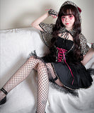 【3点セット】ハロウィン コスプレ 可愛い レオパード柄 セクシー ミニドレス 魔女 XH2-XJ1700