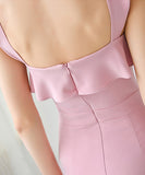 かわいい ピンク フリル キャバドレス セクシー 宴会 XH2-ZED880181E49