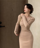 4色 韓国ファッション 姉 ゴージャス 最新デザイン ミニドレス パーティードレス XY2-MLS5816