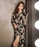 ロングドレス 新作 ゴージャス 高見え 花柄 MY2-ZED888890HY