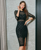 キャバドレス ひざ丈ドレス 新作 透け感 パーティードレス MY2-ZED887936A71