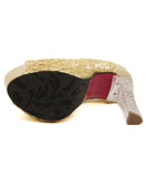 新色追加 キャバ パンプス ハイヒール  ダイヤモンド付き レース ゴージャス 高見え YN5001-XL-KG-818-3