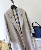 【5色】高品質 カシミヤ コート オーバーサイズ 韓国スタイル チェスターコート ウール Chic XH2-BQL002