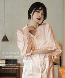 パジャマ ルームウェア フリル 清楚感 かわいい セクシー 肌触りの良い XY-XE-2139