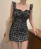 水着 フリル 花柄 かわいい 新作 モノキニ タンキニ MY7-AWY2310