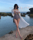 【2色】水着 モノキニ 新作 露出控え かわいい リボン MY7-AWY1989