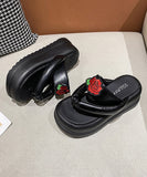 【2色】新作 厚底 シューズ スリッパ バラ かわいい 春夏 SNS映え MY5-HYYS-22