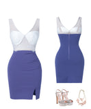 肌見せ 刺繡 ゴージャス ブランド品質 新作 ミニドレス キャバドレス MY2-XYD2177