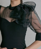 ひざ丈ドレス 新作 リボン ゴージャス 結婚式 通勤 MY2-ZED880838E