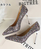 パンプス ハイヒール 新作 ピカピカ 8色 高見え MY5-DS9219-1