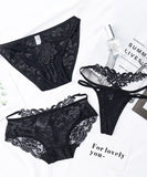 【17タイプ】黒 レース 刺繡 紐パン 下着 パンティ パンツ MY8-RS8883#