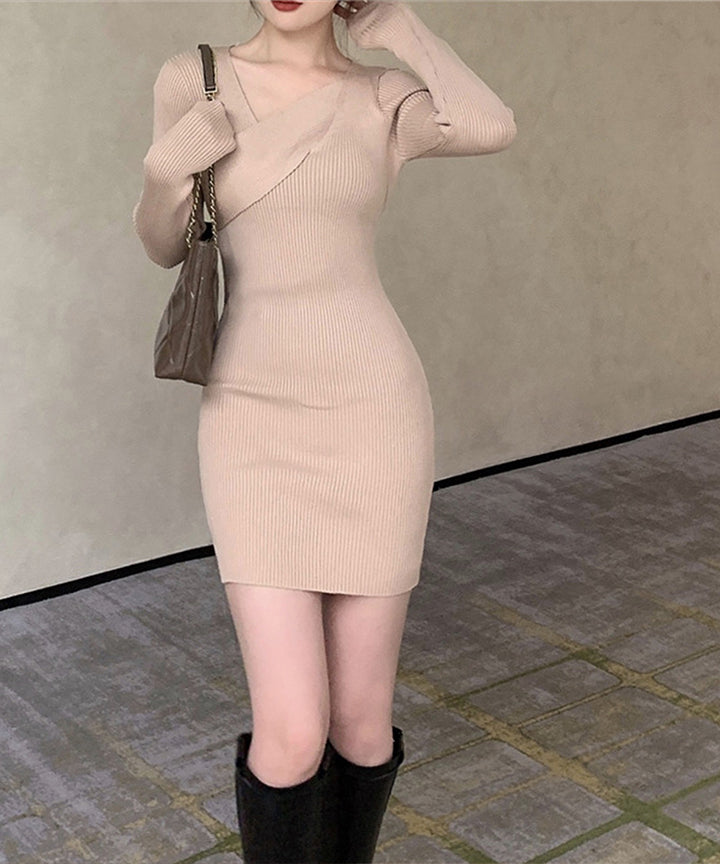 4色 韓国ファッション 姉 ゴージャス 最新デザイン ミニドレス パーティードレス XY2-MLS5816