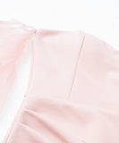 ピンク ミニドレス パーティードレス かわいい オフショルダー 谷間魅せ MY2-XYD2225