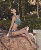 韓国 ビキニ かわいい フリル 水着 レディース MY7019