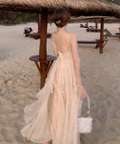 サンドレス ドレス ワンピース かわいい フリル リゾート 夏 旅行 MY2-CD-6-1CF22-2780530