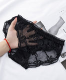 【17タイプ】黒 レース 刺繡 紐パン 下着 パンティ パンツ MY8-RS8883#