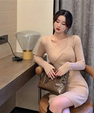 4色 韓国ファッション 姉 ゴージャス 最新デザイン ミニドレス パーティードレス XY2-MLS5816