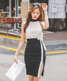 ミニドレス キャバドレス ゴージャス 高見え リボン MY2-MLS6105A