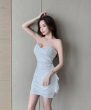 キャバドレス ミニドレス フリル 大人 かわいい セール 新作 MY2-MLS5494