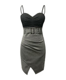 姉 スイート 肌見せ セクシー 吊りスカート ミニドレス キャバドレス MY2088-YM8613