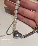 真珠 ネックレス レディース かわいい ハート MY9015