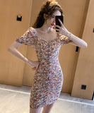 かわいい 花柄 おしゃれ 夏限定 ミニドレス ワンピース MY2012