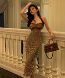 ロングドレス パーティードレス 宴会 パーティー セクシー ピカピカ MY2-MLS7263