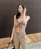 【上下2点セット】ワイドパンツ リボン かわいい 新作 夏 ゴージャス MY2-JY3953