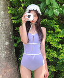 モノキニ タンキニ かわいい 水着 新作 リボン 肌見せ 清楚感 MY7-DP-A38798