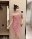 大人 かわいい ストライプ柄 激得 人気 谷間魅せ MY2071