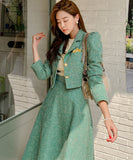 セットアップ コート＋スカート 2点 ショット丈 上下  着やせ おしゃれ 学生 秋冬XY2-ZRD880320E49