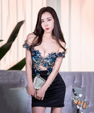 7色 新作入荷 レース 刺繡 手作り セクシー ミニドレス キャンドレス YN2002