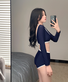 フィットネス 水着 レディース 体型カバー ２点セットsexy 長袖  ショーツ  XY-DP-A29016