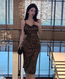 キャバドレス 膝丈ドレス キラキラ 背露出 セクシー パーティー ゴージャス XH2-LQE5112H418