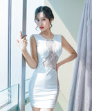 【指名upおすすめ人気作】2色 谷間魅せ セクシー 高品質 肌見せ キャバドレス ミニドレス YN2160-XYD9966